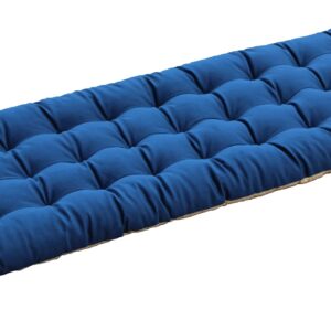 Jininworl Non Slip Velvet Bench Cushion, Durable Thick Pearl Cotton Outdoor/Indoor Bench Seat Pads 70.8 L X 20.8 W, Blue