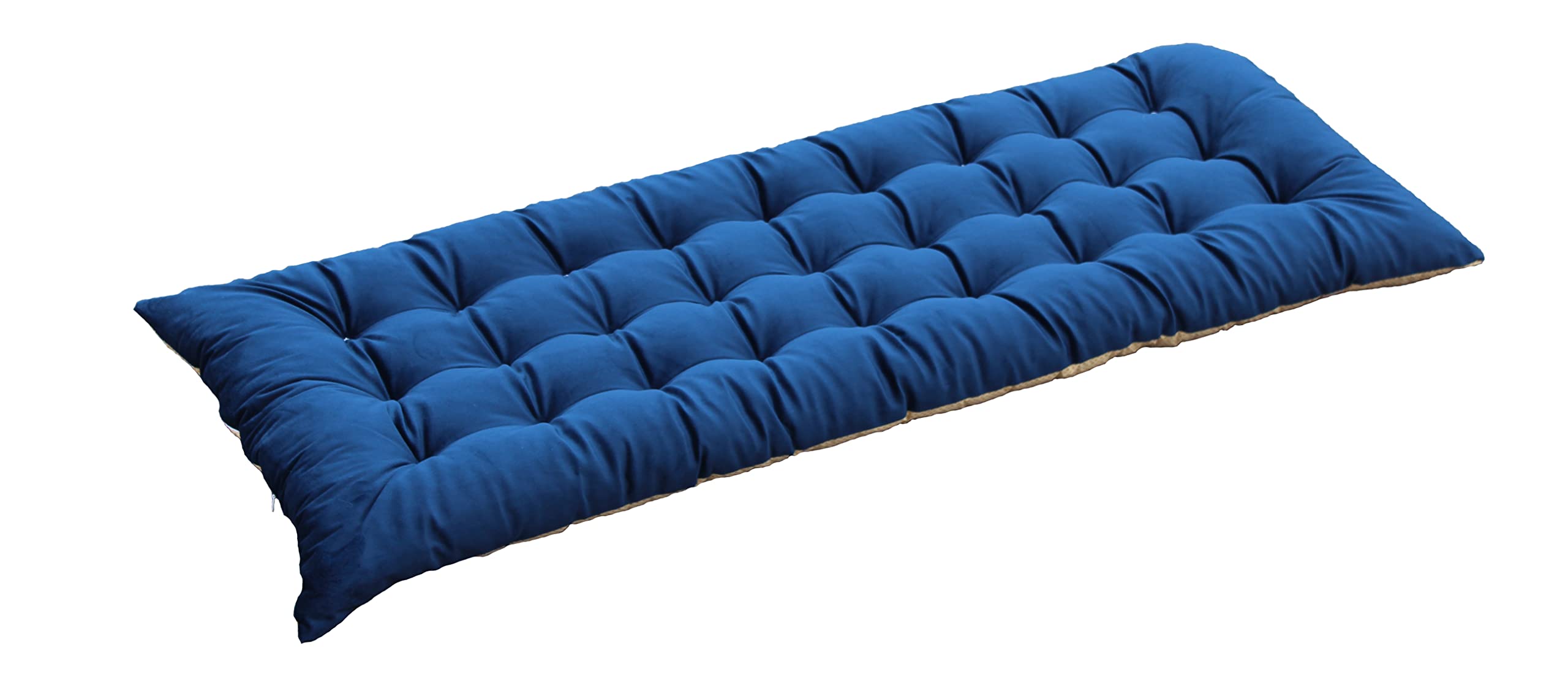 Jininworl Non Slip Velvet Bench Cushion, Durable Thick Pearl Cotton Outdoor/Indoor Bench Seat Pads 70.8 L X 20.8 W, Blue