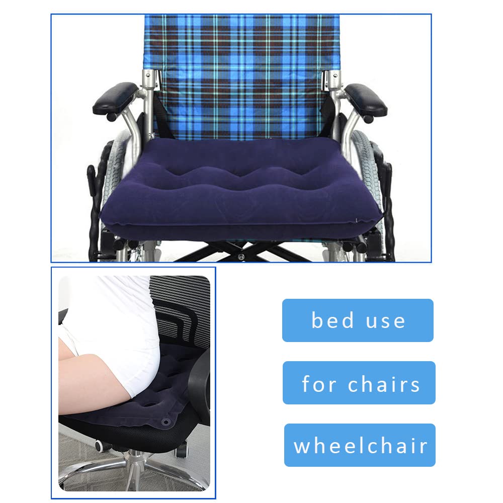 Pressure Ulcer Cushion Waffle ,Bed Sore Cushions for Butt,Inflatable Seat Cushion Portable,Pressure Sore Cushions for Sitting,Wheelchair Cushions for Pressure Relief,Recliner Cushions for Elderly Pad
