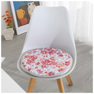 2 Packs Coral Fleece Round Stool Cushions Round Chair Cushions Dining Seat Pads Non Slip Chair Pads Bar Seat Cushions for Stools Chairs Seats ( Color : Color 3 , Size : Diameter 33cm(13inch) )