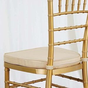 TABLECLOTHSFACTORY Gold Chiavari Chair Cushion for Wood Resin Chiavari Chairs Party Event Decoration - 2" Thick