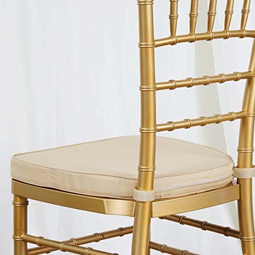 TABLECLOTHSFACTORY Gold Chiavari Chair Cushion for Wood Resin Chiavari Chairs Party Event Decoration - 2" Thick