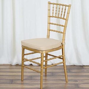 TABLECLOTHSFACTORY Gold Chiavari Chair Cushion for Wood Resin Chiavari Chairs Party Event Decoration - 2" Thick