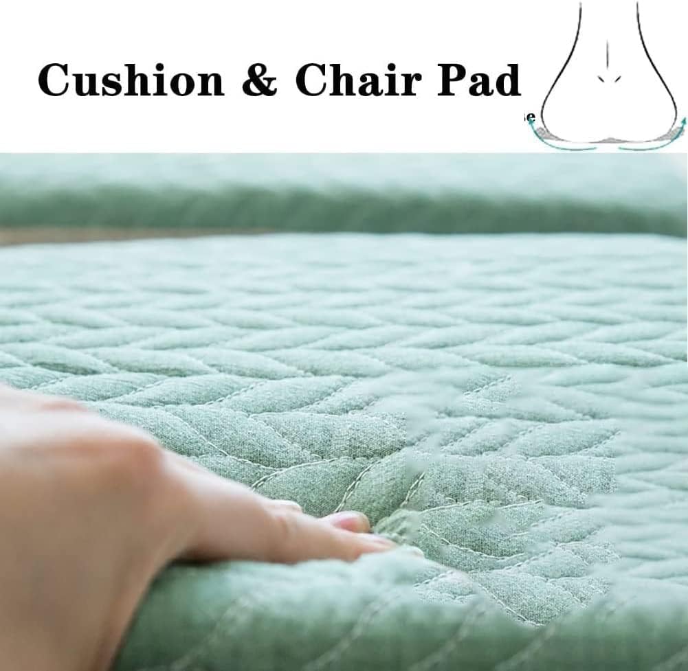 1/2/4 Pack Chair Pad with Ties,Kitchen Dining Chair Cushion Non Slip Seat Cushion with Removable Cover Office Chair Cushion Durable Soft Mat Pads (Green,4)
