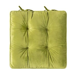 thicken soft office chair pad back cushion solid color dining room seat cushions home floor cushions tatami pillows - 16.9 x 16.9 inches,green