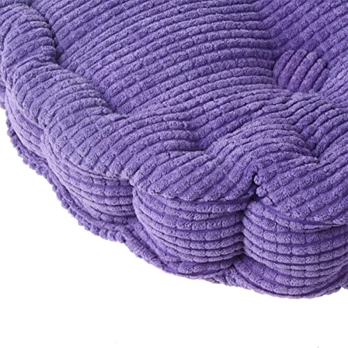 Saim Round Pillow Chair Pad Thickened Tatami Cushion Indoor Outdoor Pad (Purple - 40cm)