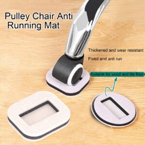 FeltCasterCup, Concave Design ChairWheelFeltPad Rectangle for Hardwood Floor