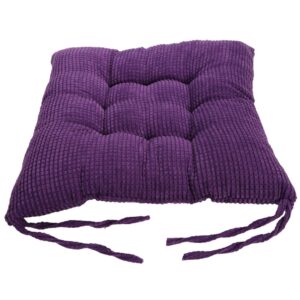 fublousrr5 chair cushion, 40x40cm solid color square soft thicken seat pad cushion tie on chair home decor purple