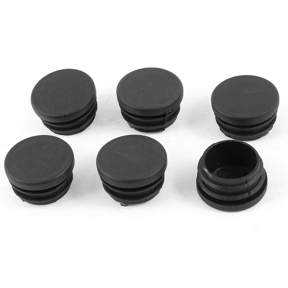 uxcell Plastic Round Caps Blanking End Tube Pipe Inserts 32mm Dia 6 Pcs Black