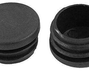 uxcell Plastic Round Caps Blanking End Tube Pipe Inserts 32mm Dia 6 Pcs Black