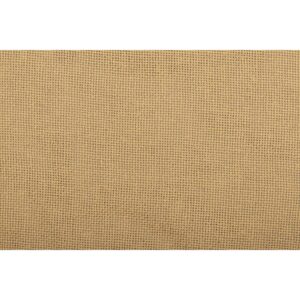 VHC Brands Burlap Table Topper Soft Natural Cotton Farmhouse Kitchen Table Cloth with Fringed Edges 40x40