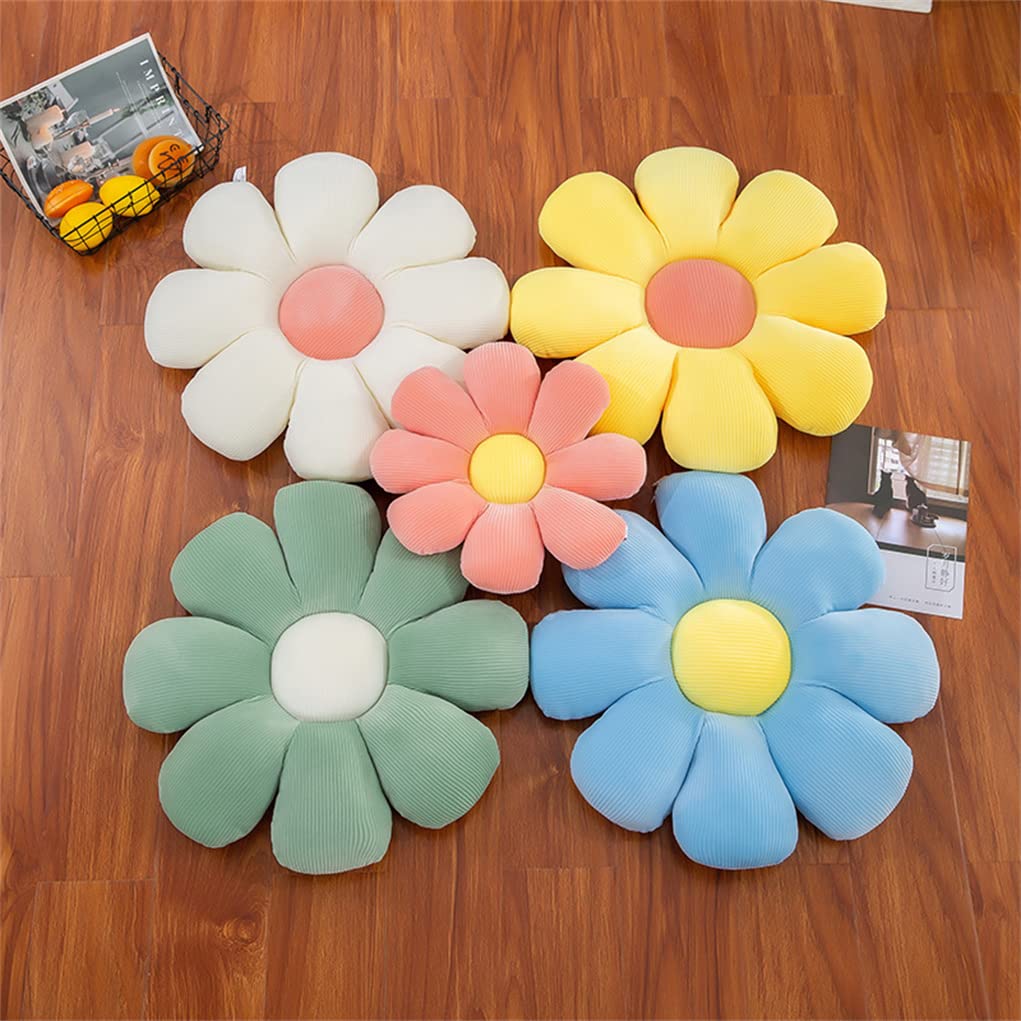 Uewidiod Flower-Shaped Pillow Cushion Floor Cushion Cushion Office sedentary Tatami car Cushion Student seat Cushion (40cm, Green)