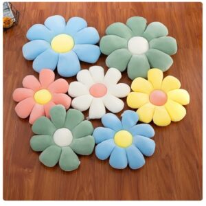 Uewidiod Flower-Shaped Pillow Cushion Floor Cushion Cushion Office sedentary Tatami car Cushion Student seat Cushion (40cm, Green)