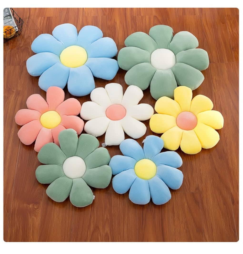 Uewidiod Flower-Shaped Pillow Cushion Floor Cushion Cushion Office sedentary Tatami car Cushion Student seat Cushion (40cm, Green)