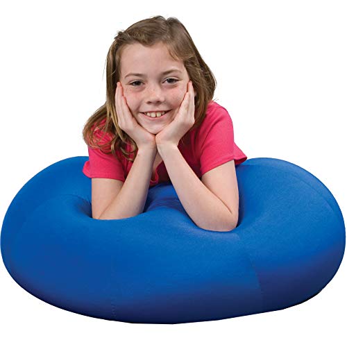 Fun and Function - Mushy Smushy Bean Bag Chair - Alternative Seating Options for Classrooms, Clinic & Home Use - Lightweight & Calming - Medium, 18 Inches - Blue