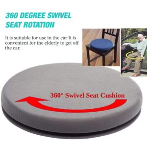 Swivel Car Seat Cushion, 360 Degree Rotation Seat Cushion, Comfort Deluxe Gel Swivel Seat Cushion Featured for Home,Office Chair, Stool (15.3X15.3X1.9)