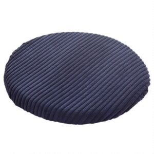 happiness decoration bar stool cushions round 14 inch memory foam seat cushion non slip cushion cover tatami kitchen, home, office chair pads with zipper washable (14 inch, navy blue)