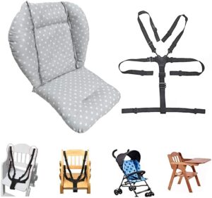 high chair cushion,high chair pad with 5-point high chair belt