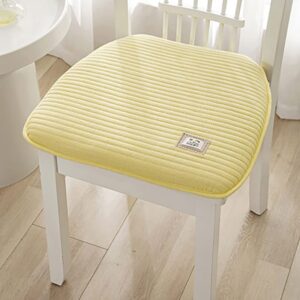 gyl-jl seat cushions for kitchen chairs (set of 2) seat pads for dining chairs ​non slip dining chair cushions u shaped indoor outdoor dining chair pad (color : yellow)