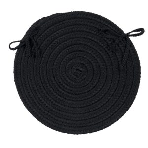 boca raton braided chair pad set, 4 count (pack of 1), black