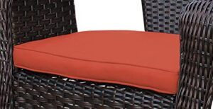 jeco inc w00402-fs018cs clark single chair cushion, 2", brick red