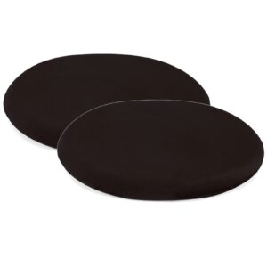 ztgl 11"/13"/15" round seat cushion, chair cushions for dining chairs non slip fluffy chair cushion, memory foam chair pads stool cushion for stool chair, washable,black(2pcs),33cm/13in