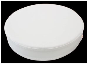 haihala breathable leather cushion - round kitchen dining chair seat cushion chair pad - high stool chair cushion - bar chair seat pad butt pillow (color : white, size : 45 * 45 * 5cm)