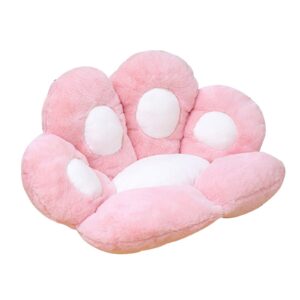 cute seat cushion,seat pad,cat paw cushion,cat paw shape lazy sofa office chair cushion, kawaii plush floor mat seat cushions for dining room chairs (pink, 24×28×3.9in)