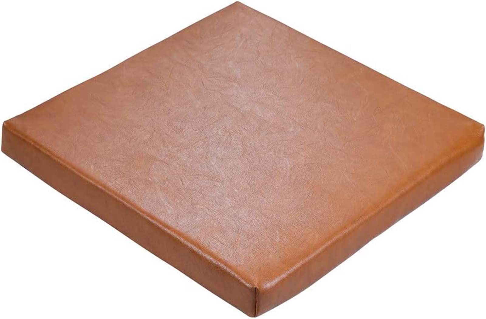 Lominc Square Seat Cushion 12x12 inch, Waterproof Leather Square Chair Pad, Anti Slip, Perfect for Metal/Wood Stool Chairs,(Cushion Only), Set of 2