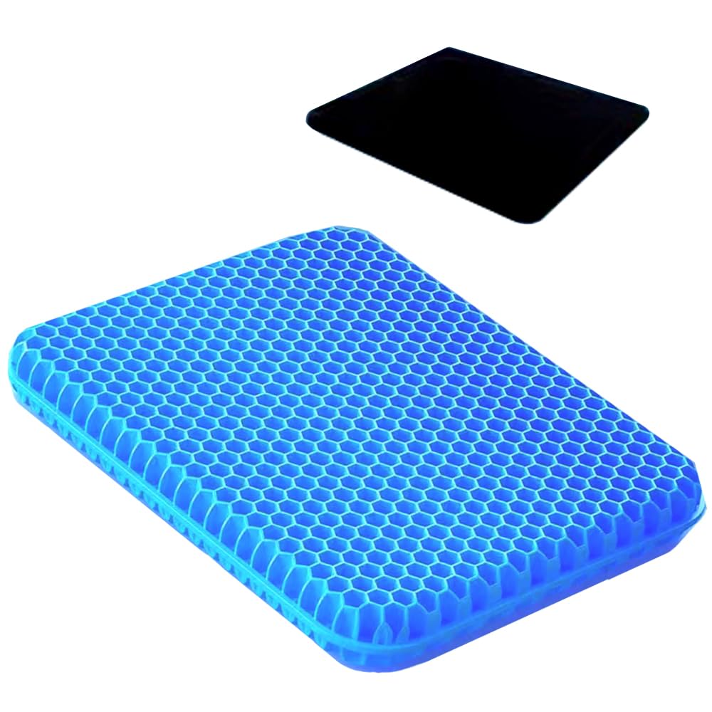 AceJoy Gel Seat Cushion Cooling Pad Double Layers Size 16 * 14 * 1.5 Inches