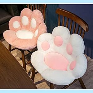 id cafe Cute cat paw Cushion cat paw Shape Lazy Susan Bear paw Chair Cushion Suitable for Restaurant Office Chair Children's Room Interesting Children's Gift (White)