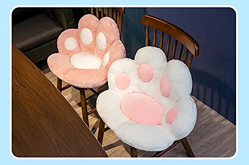 id cafe Cute cat paw Cushion cat paw Shape Lazy Susan Bear paw Chair Cushion Suitable for Restaurant Office Chair Children's Room Interesting Children's Gift (White)