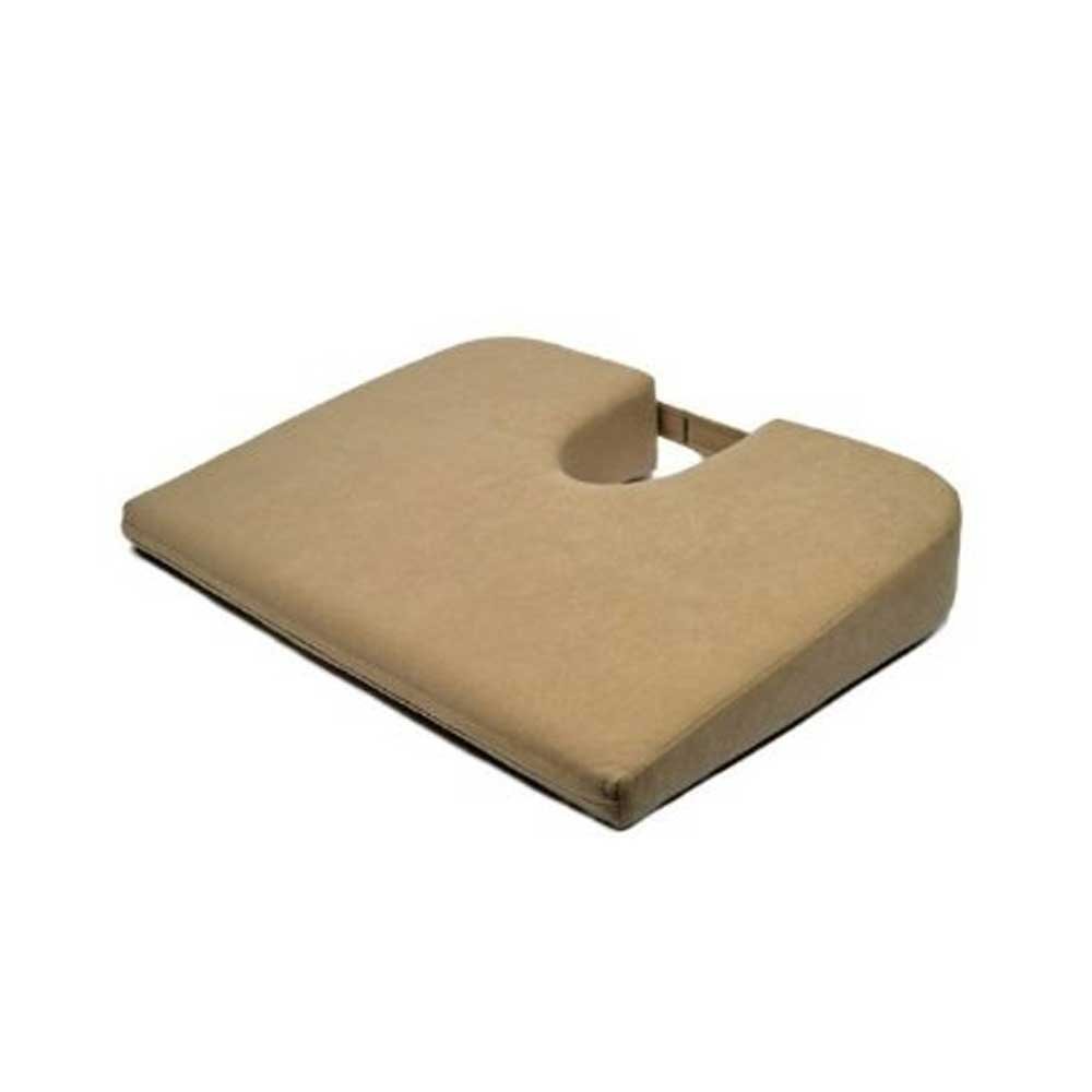 TUSH CUSH Home Office Orthopedic Large Computer Ergonomic Seat Cushion Original - Tan Velour Fabric