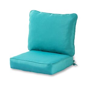 greendale home fashions deep seat cushion set, teal
