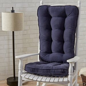 Greendale Home Fashions Jumbo Rocking Chair Cushion Set Hyatt Fabric, Denim