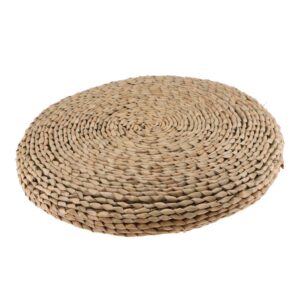 huawell japanese traditional tatami round braided nature handmade straw woven seat cushion yoga round mat zafu chair cushion (19.7 inch)