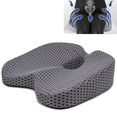 LASULEN Original Daily Cushion Orthopedic Seat Pillow, Seat Solutions Orthopedic Seat Cushion, Orthopedic Seat Cushion, Orthopedic Seat Cushion for Hip Pain, Orthopedic Memory Foam Seat Cushion