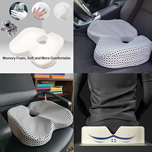 LASULEN Original Daily Cushion Orthopedic Seat Pillow, Seat Solutions Orthopedic Seat Cushion, Orthopedic Seat Cushion, Orthopedic Seat Cushion for Hip Pain, Orthopedic Memory Foam Seat Cushion