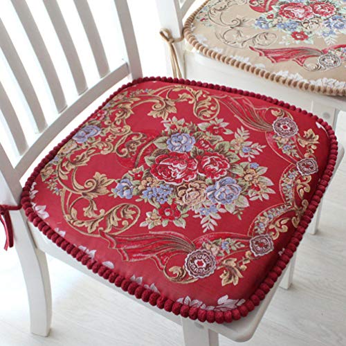 BERTERI Dining Chair Pad Floral Chair Cushion for Home Office Dining Room Decor Anti Slip Soft Chair Pad