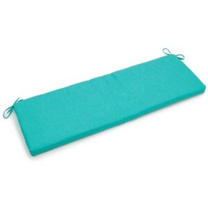 blazing needles indoor/outdoor bench cushion, 1 count (pack of 1), aqua blue