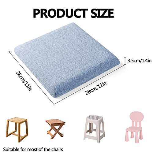 ZTGL Bar Stool Cushions Square 11" x 11", Memory Foam Seat Cushion Anti-Slip Soft Bar Stool Cushion Chair Pad, Non Slip Chair Pads with Non Skid Bottom, Washable and Removable,Beige,Pack of 1