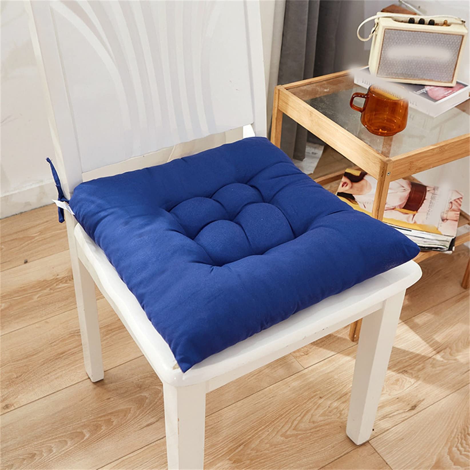 PTONUIC Thicken Seat Cushions Solid Color Soft Chair Cushion Round Cottons Office Chair Cushions Home Decorative Pad