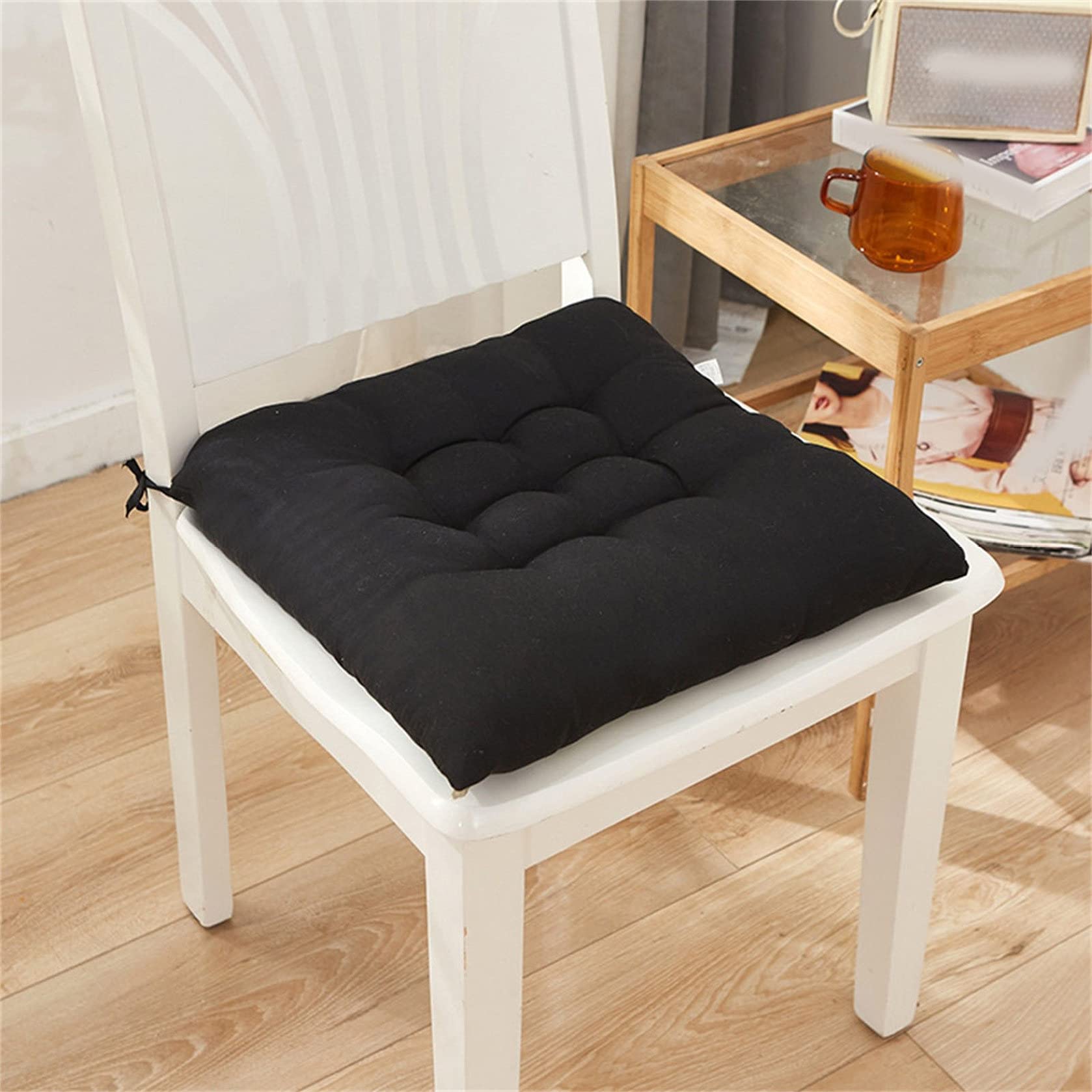 PTONUIC Thicken Seat Cushions Solid Color Soft Chair Cushion Round Cottons Office Chair Cushions Home Decorative Pad