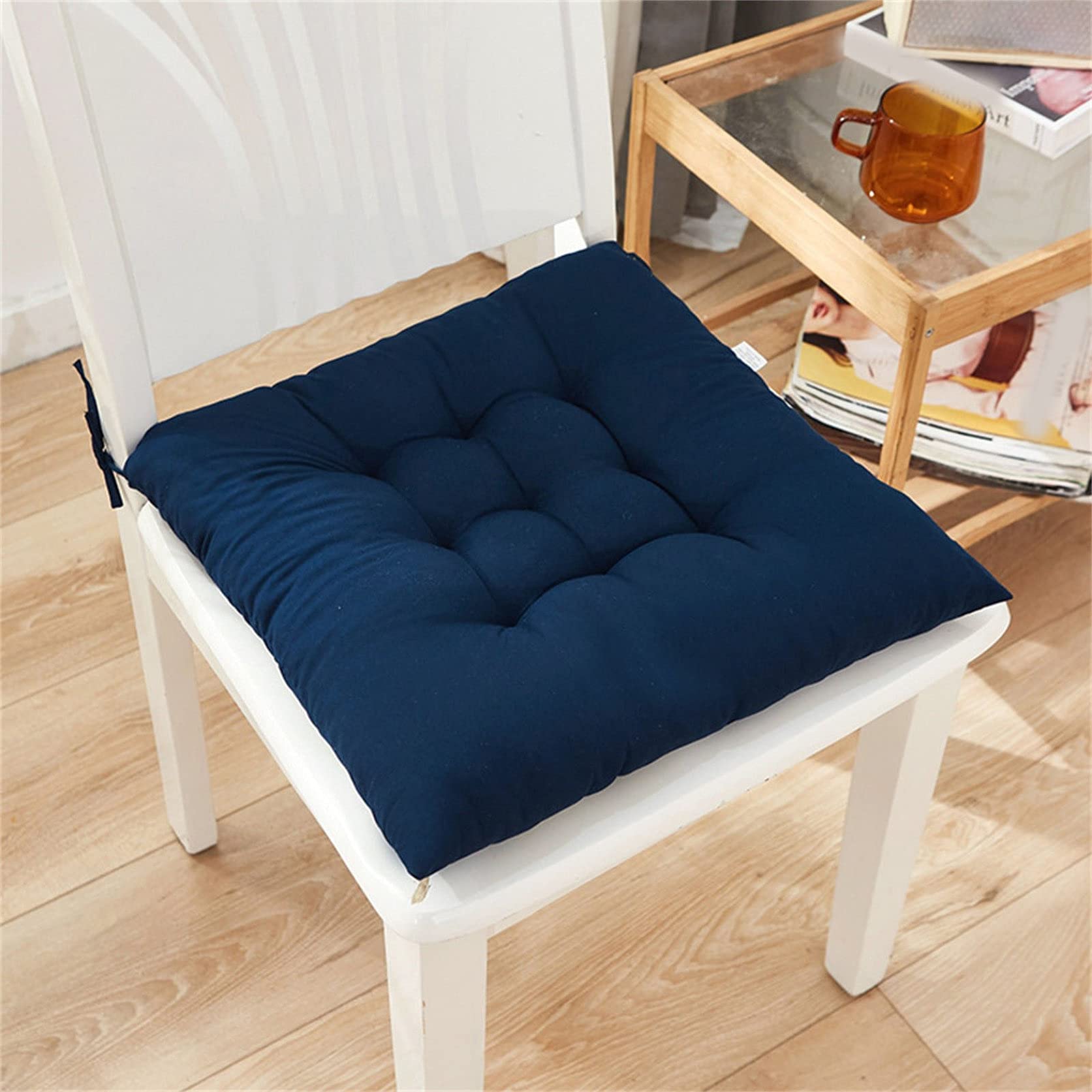 PTONUIC Thicken Seat Cushions Solid Color Soft Chair Cushion Round Cottons Office Chair Cushions Home Decorative Pad