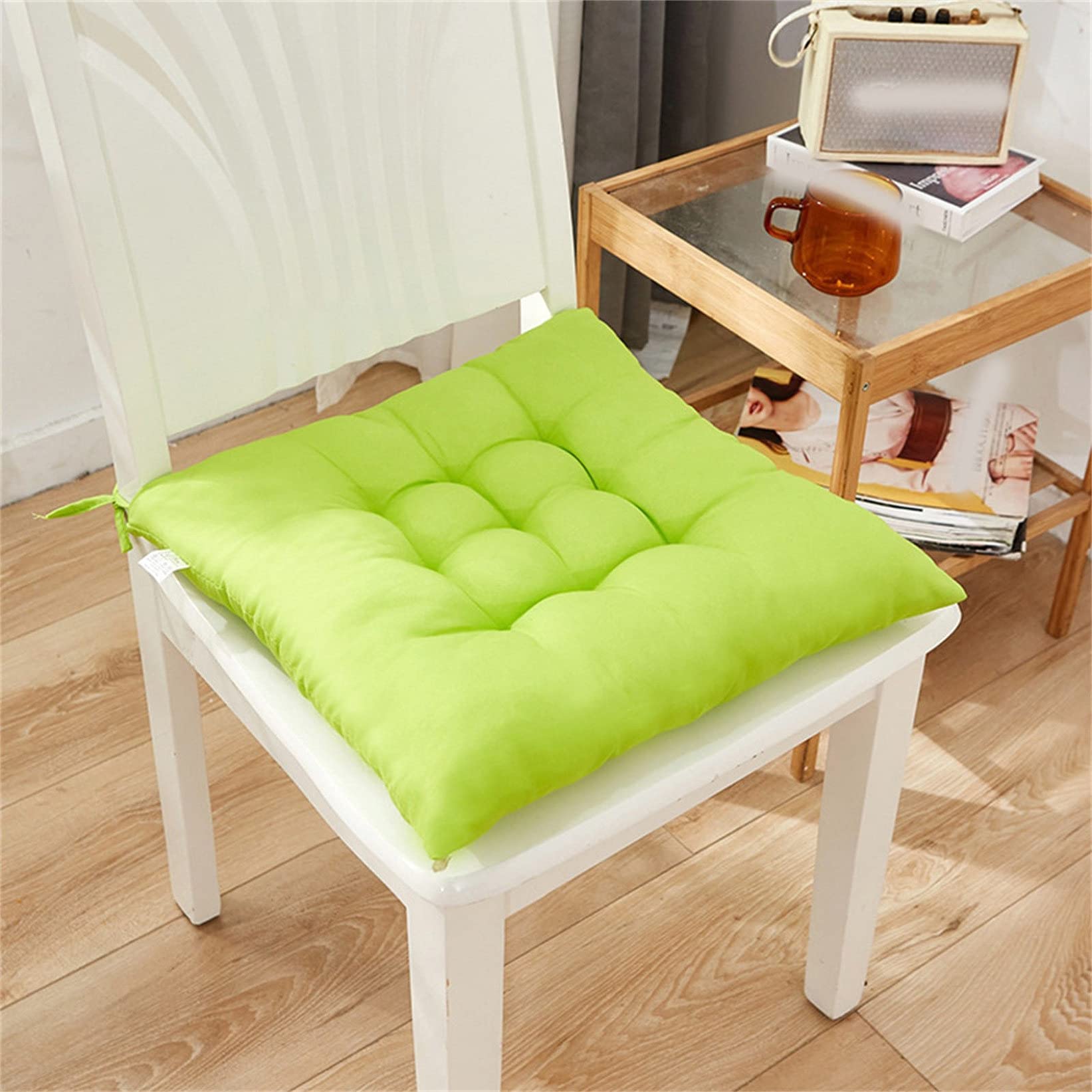 PTONUIC Thicken Seat Cushions Solid Color Soft Chair Cushion Round Cottons Office Chair Cushions Home Decorative Pad