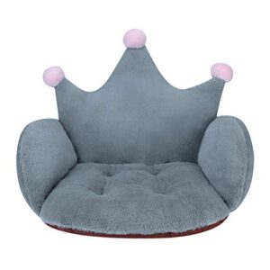 HKSICHENGKEJI Cute Crown Chair Cushions Desk Seat Cushion Waist Support Backrest High Back Chair Pad Cushion Cozy Crown Plush Seat Cushion Office Chair Car Home Seat Pad