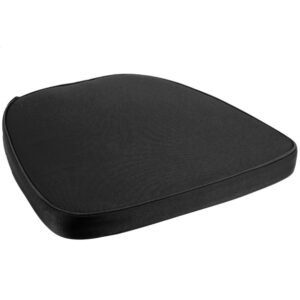 Yanel Prime Products Chair Pad | Seat Padded Cushion with a Polycore Thread Soft Fabric, Straps and Removable Zippered Cover (Black)