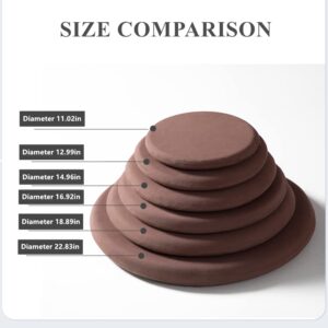 WUYU Memory Foam Seat Cushion, Round Floor Cushion, Slow Rebound Soft Round Stool Cushion Chair Pads, Multicolors (Brown,Diameter 22.83in)