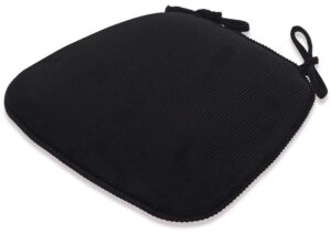 1/2/4 packs dining chair cushion,non-slip corduroy chair cushion with laces,soft thickened comfortable seat cushion for dining room kitchen office home (color: black,size: set of 1)