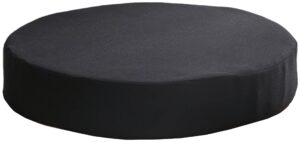 xiou thickened bay window seat pads, soft square/round chair seat cushion, tatami floor linen cushion, for living room, dinning room chair (round, black,17.7x1.9in)
